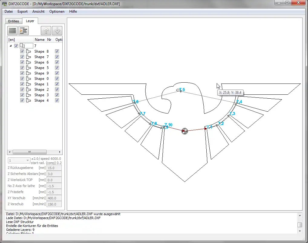Download web tool or web app dxf2gcode