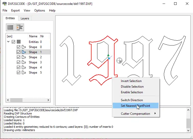 Scarica lo strumento web o l'app web dxf2gcode