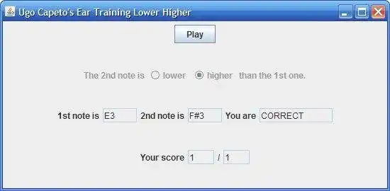 Download web tool or web app Ear Training Lower Higher