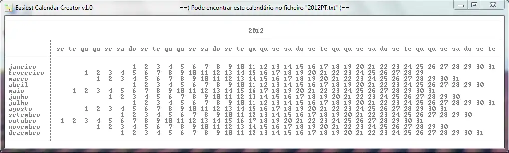 Download web tool or web app Easiest Calendar Creator