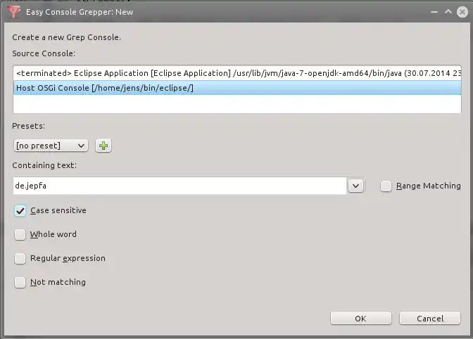 Download web tool or web app Easy Console Grepper