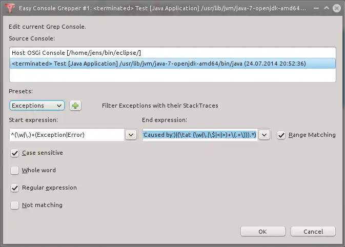 Web-Tool oder Web-App herunterladen Easy Console Grepper