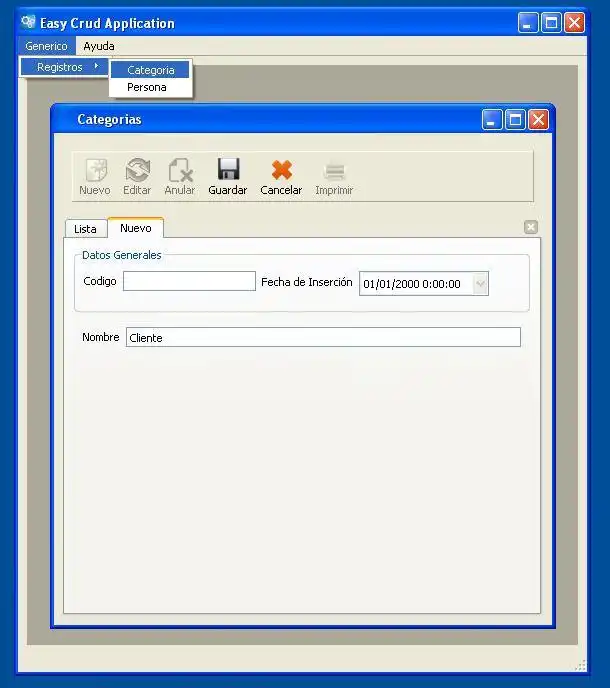 Download webtool of webapp Easy CRUD