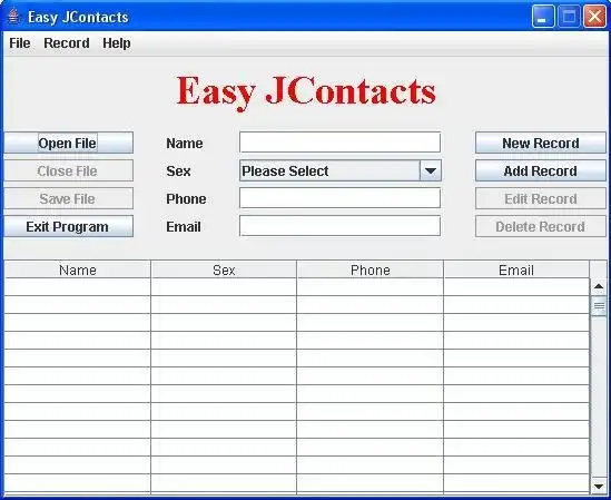 Unduh alat web atau aplikasi web Easy JContacts