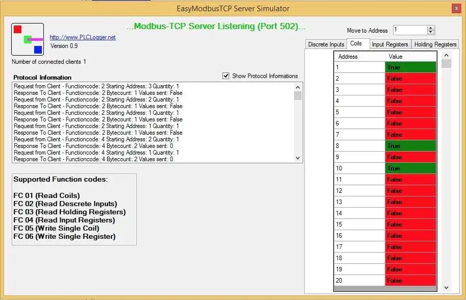 دانلود ابزار وب یا برنامه وب EasyModbusTCP Server Simulator .NET/JAVA