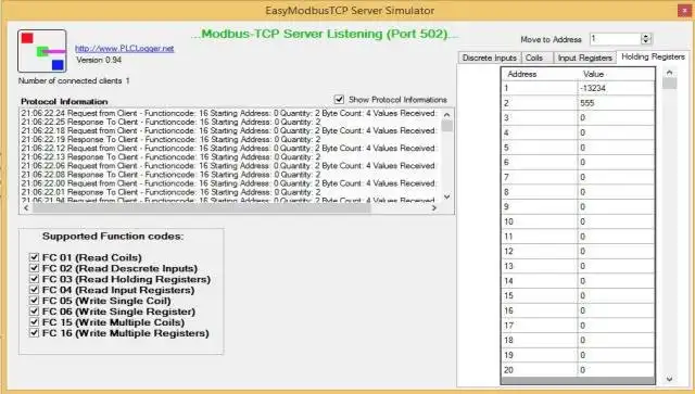 دانلود ابزار وب یا برنامه وب EasyModbusTCP Server Simulator .NET/JAVA