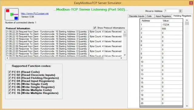 Download web tool or web app EasyModbusTCP Server Simulator .NET/JAVA to run in Linux online