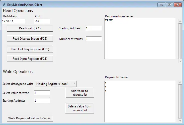 Muat turun alat web atau aplikasi web EasyModbusTCP/UDP/RTU Python