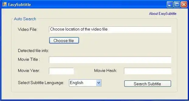 Download web tool or web app EasySubtitles