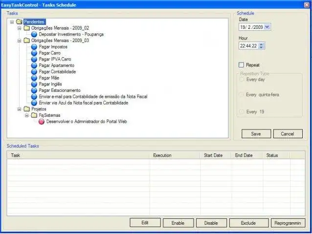 Download webtool of webapp Easy Task Control