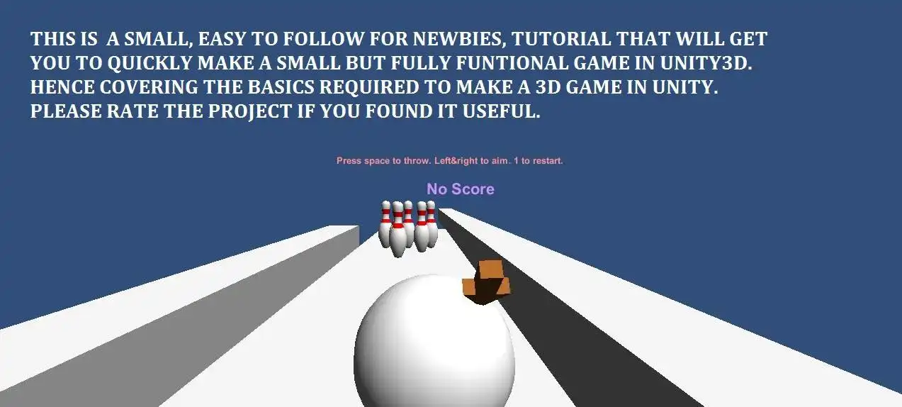Download web tool or web app Easy Unity 3D Bowling Game tutorial.