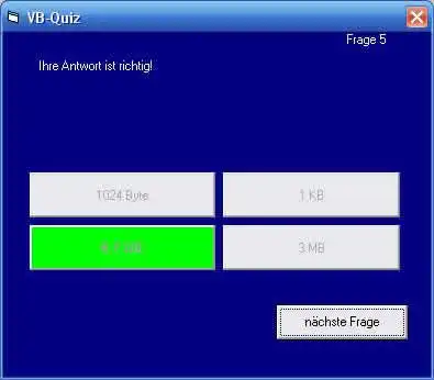 Download web tool or web app easy VB quiz to run in Windows online over Linux online