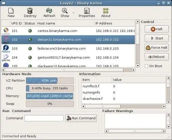 Download web tool or web app EasyVZ: An openVZ management GUI