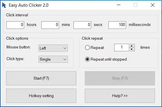 Завантажте веб-інструмент або веб-програму E Auto Clicker