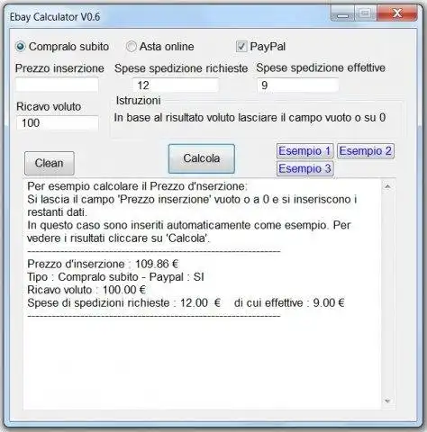 Download web tool or web app Ebay Calculator