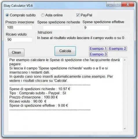 Download web tool or web app Ebay Calculator