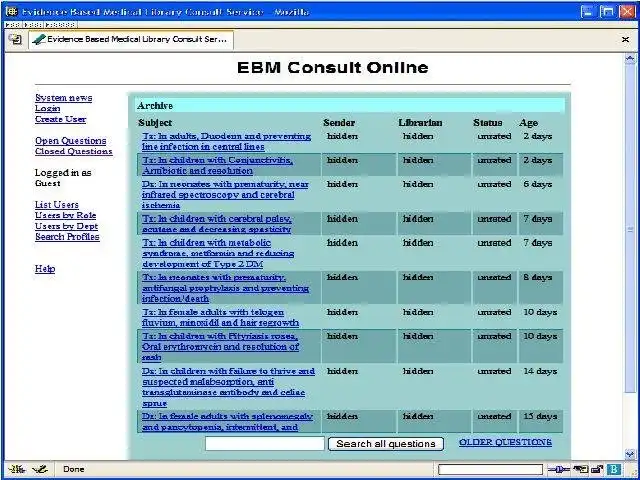 Download web tool or web app EBM Library Consult Service (LCS)