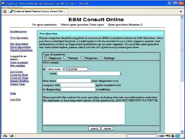Download web tool or web app EBM Library Consult Service (LCS) to run in Linux online