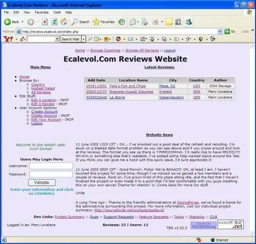 بررسی ابزار وب یا برنامه وب ecalevol را دانلود کنید
