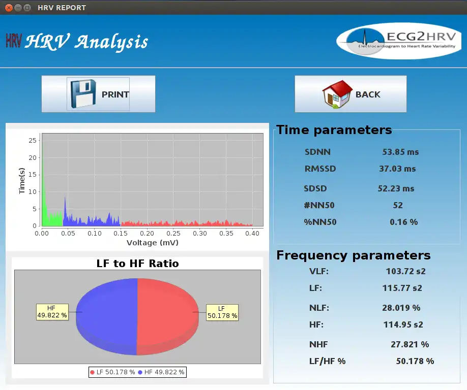 Download web tool or web app ECG2HRV