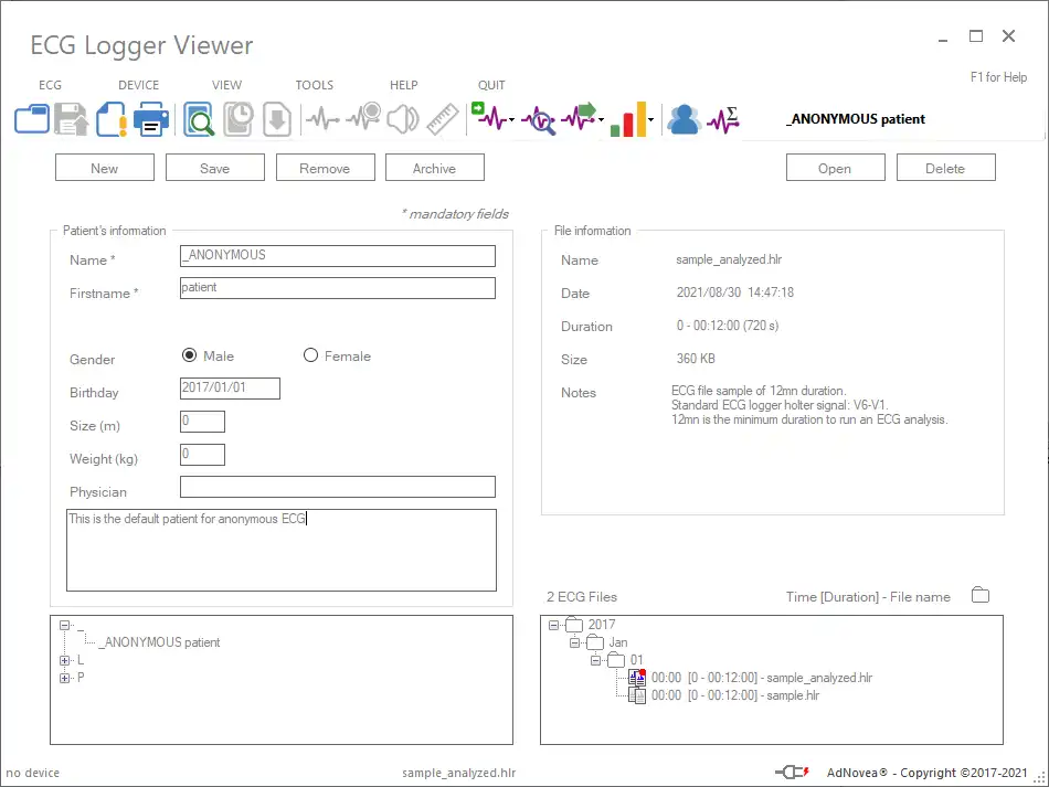Download web tool or web app ECG Logger Viewer