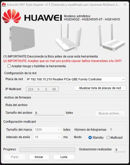 הורד כלי אינטרנט או אפליקציית אינטרנט EchoLife ONT Tools Huawei