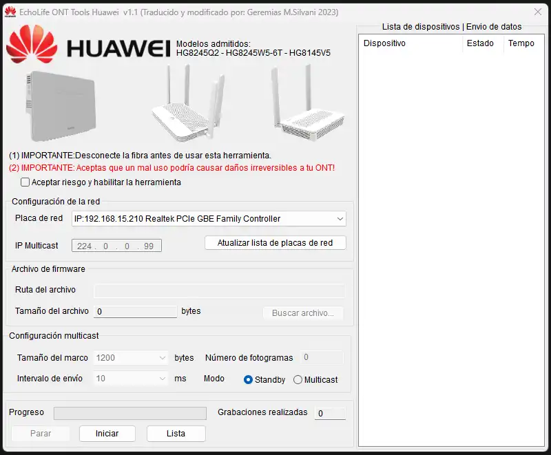 Muat turun alat web atau aplikasi web EchoLife ONT Tools Huawei