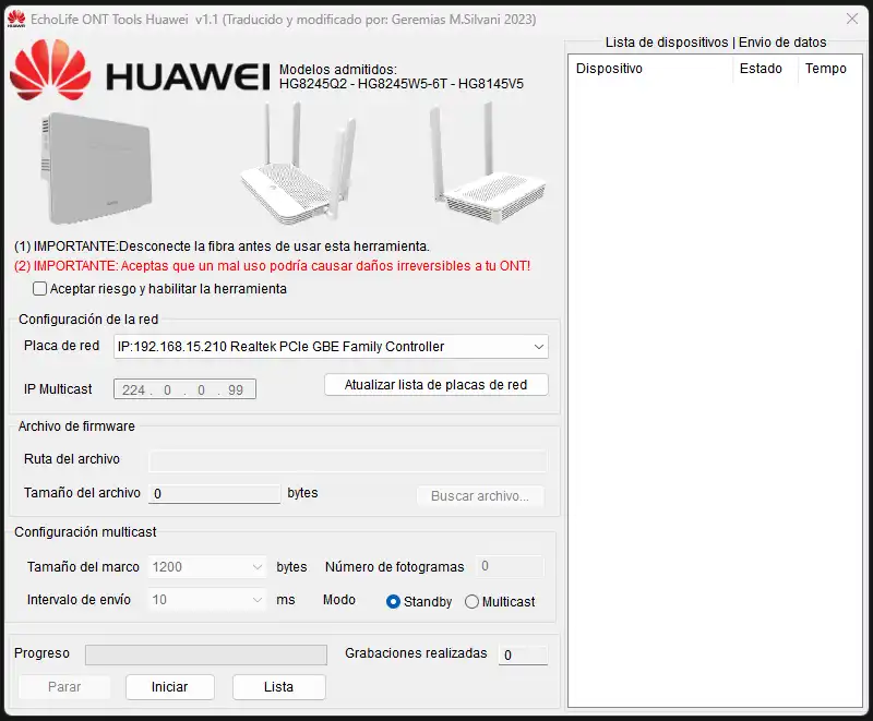 Baixe a ferramenta web ou aplicativo web EchoLife ONT Tools Huawei