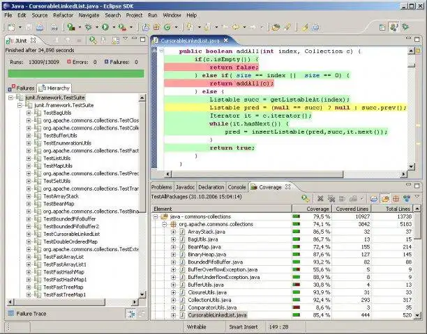 ดาวน์โหลดเครื่องมือเว็บหรือเว็บแอป EclEmma - Java Code Coverage สำหรับ Eclipse