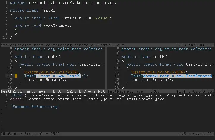 下载 web 工具或 web 应用程序 eclim (eclipse + vim) 以在 Windows online over Linux online 中运行