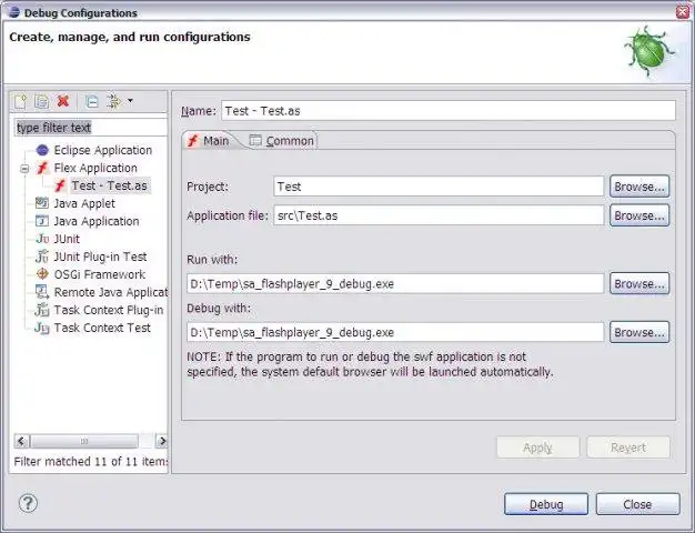 Muat turun alat web atau aplikasi web Eclipse IDE untuk ActionScript3