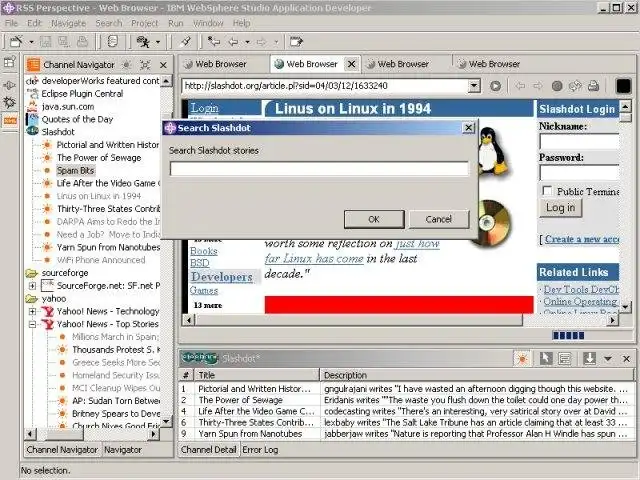 Web aracını veya web uygulamasını indirin Eclipse RSS Reader