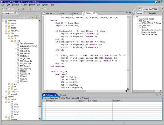 Download web tool or web app Eclipse Verilog editor to run in Linux online