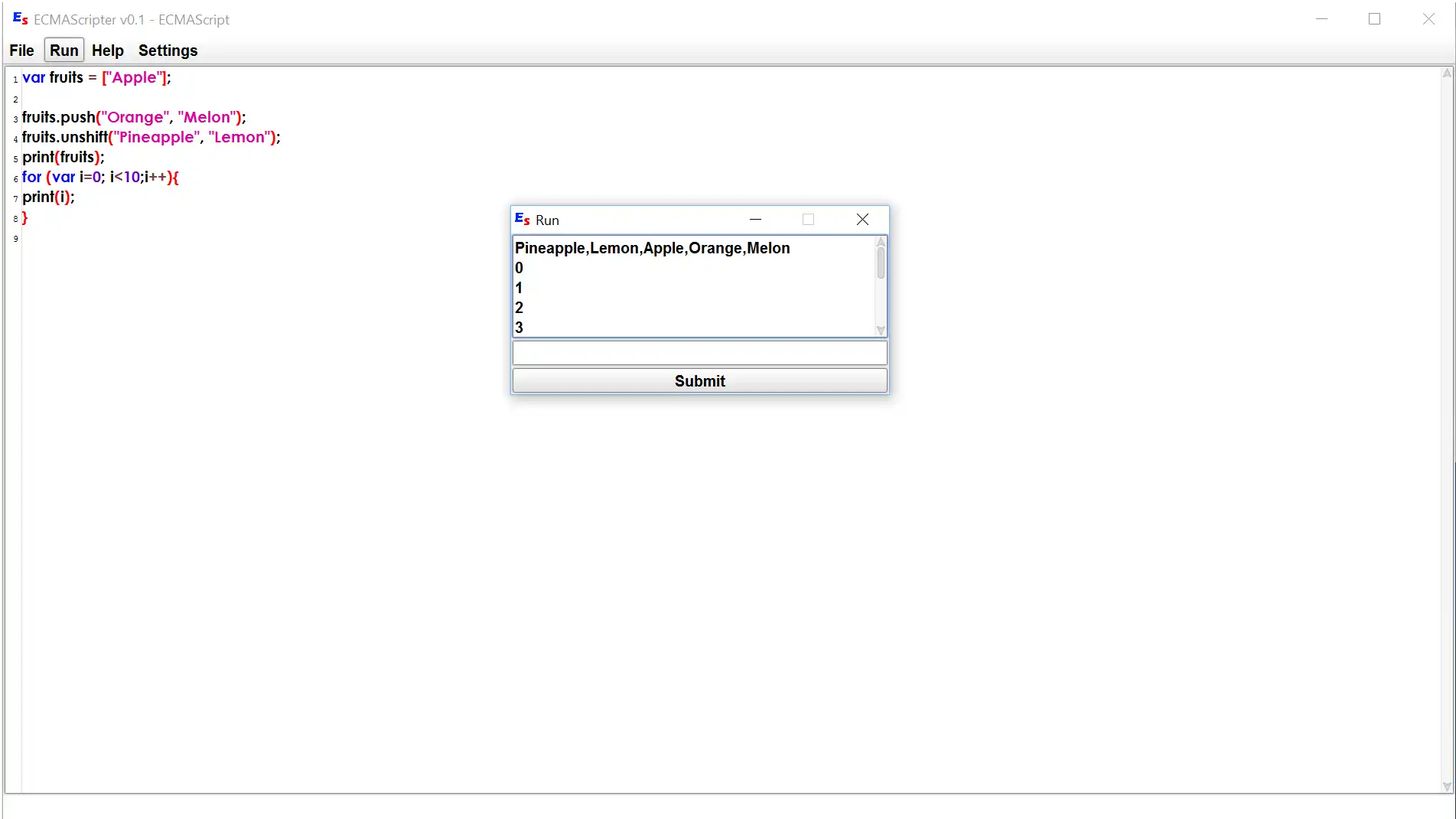 Download web tool or web app ECMAScripter