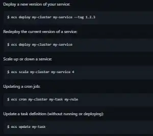 Download web tool or web app ECS Deploy