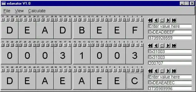 Download web tool or web app edanator binary/hex graphical calculator to run in Linux online