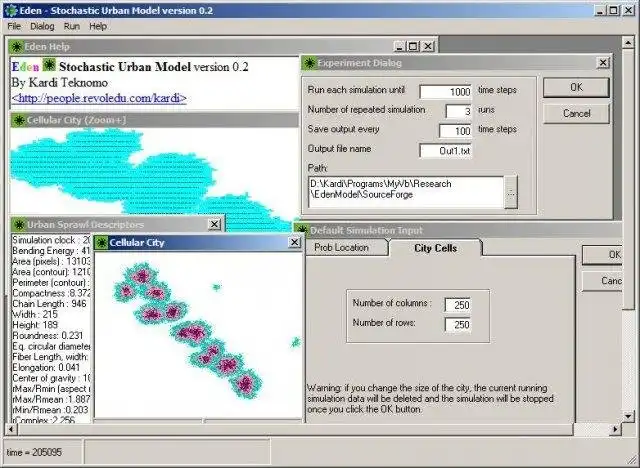 Web aracını veya web uygulamasını indirin Eden - Stokastik Kentsel Hücresel Model