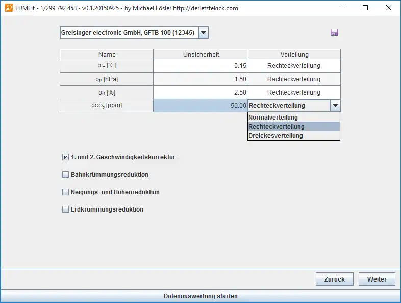 Download web tool or web app EDM Calibration Baseline Fitting