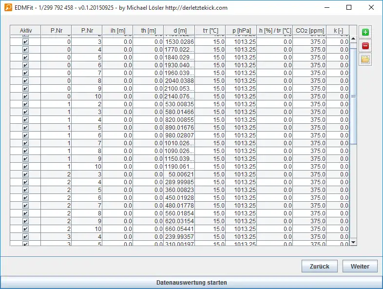 Download web tool or web app EDM Calibration Baseline Fitting