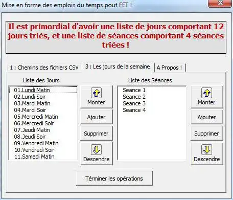 Téléchargez l'outil Web ou l'application Web EDT pour les horaires FET