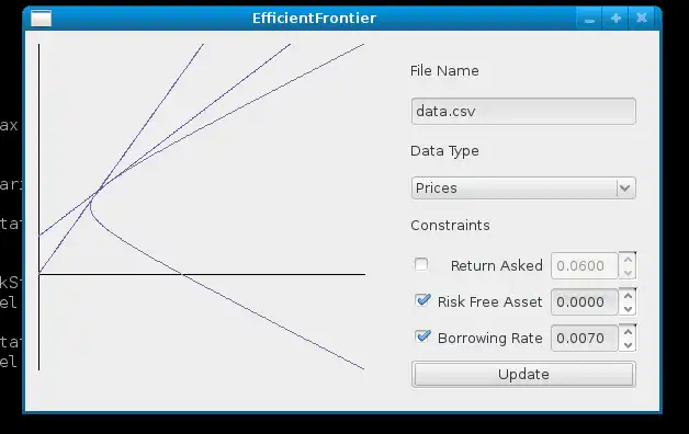 Download web tool or web app EfficientFrontier