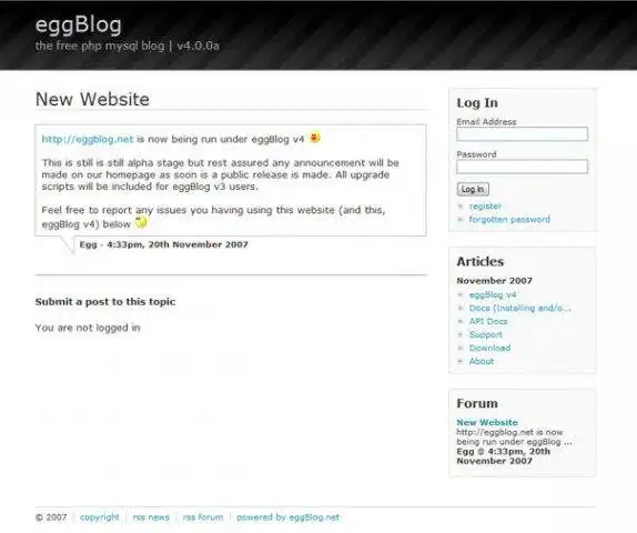 Download web tool or web app eggBlog