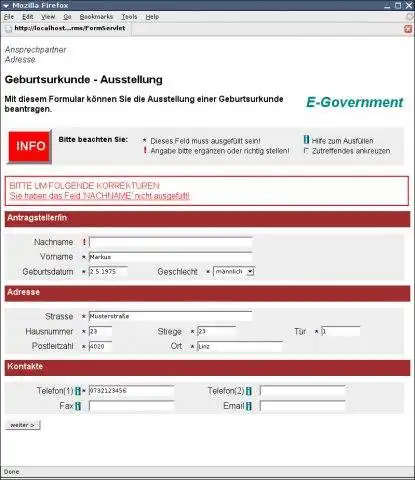 Download web tool or web app eGovernment Forms