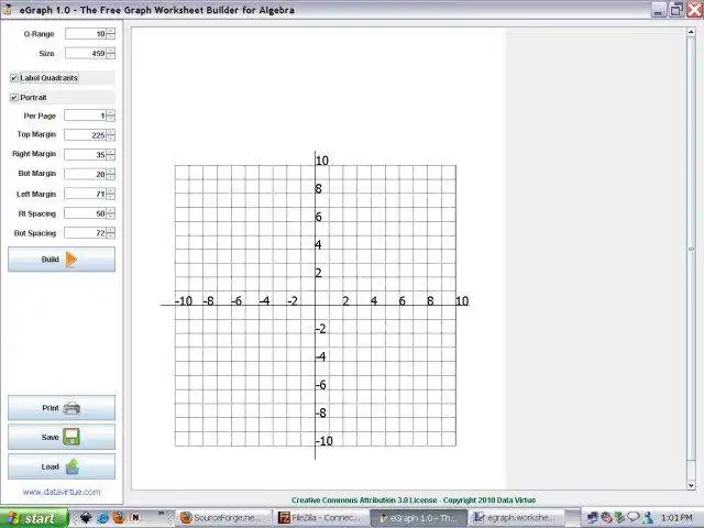 Download web tool or web app eGraph - Algebra Worksheet Builder