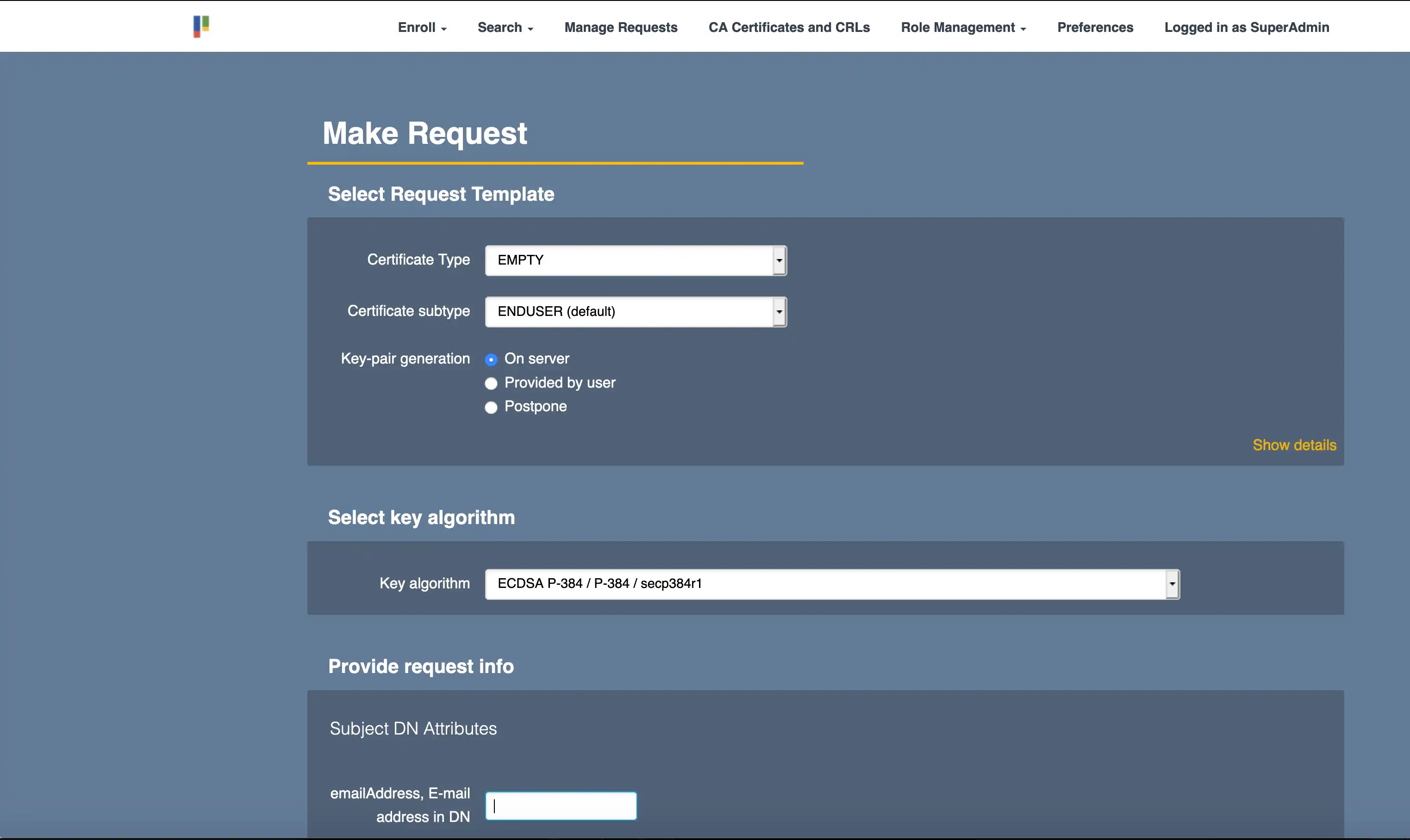 Download web tool or web app EJBCA, JEE PKI Certificate Authority