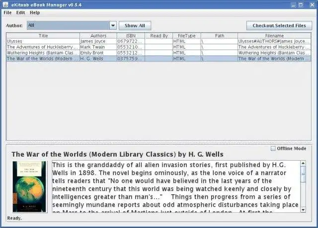 Download de webtool of webapp eKitaab - EBook Catalog Manager-software