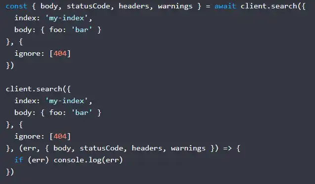 웹 도구 또는 웹 앱 Elasticsearch Node.js 클라이언트 다운로드