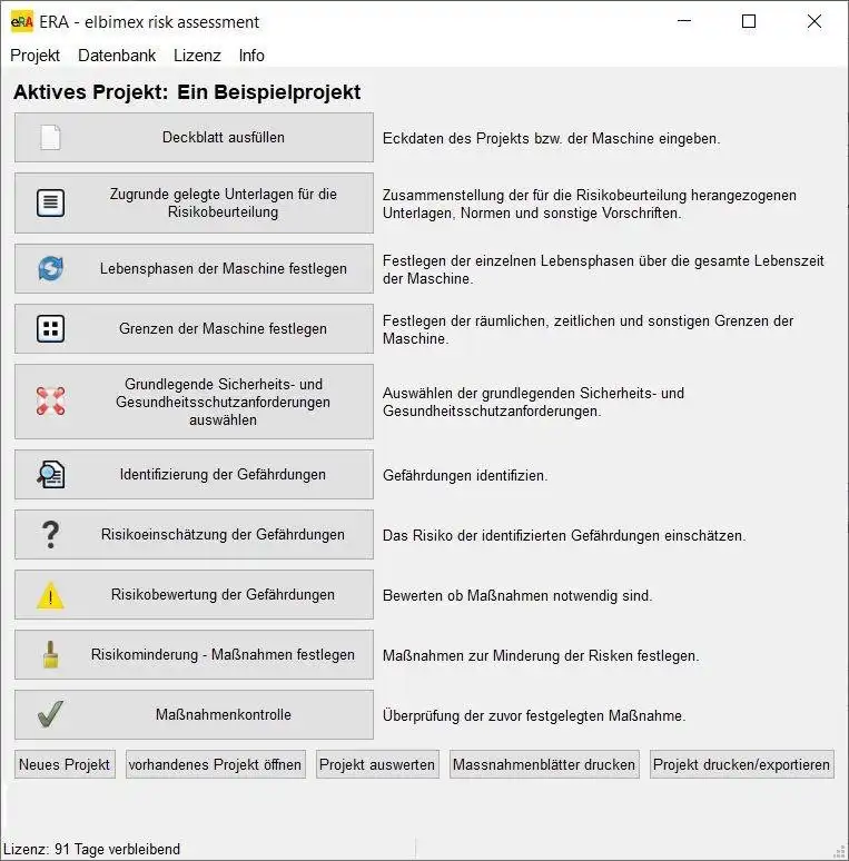 Download web tool or web app elbimex Risk-Assessment