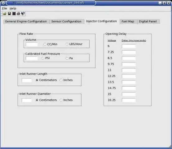 Download webtool of webapp Elektronische brandstofinjectie