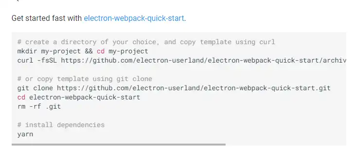 Download web tool or web app electron-webpack